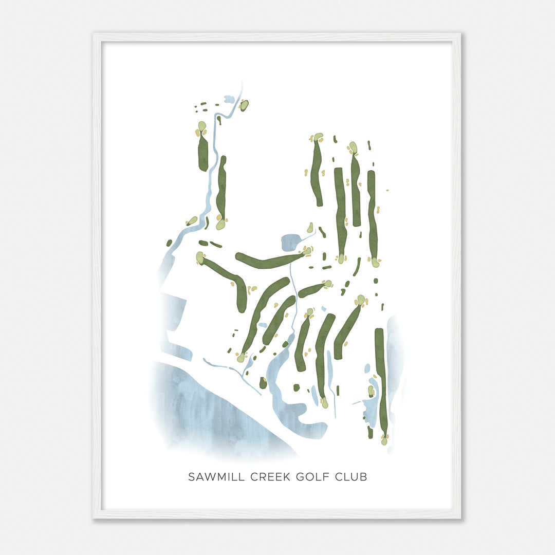 Print of Sawmill Creek Golf Club Modern Map