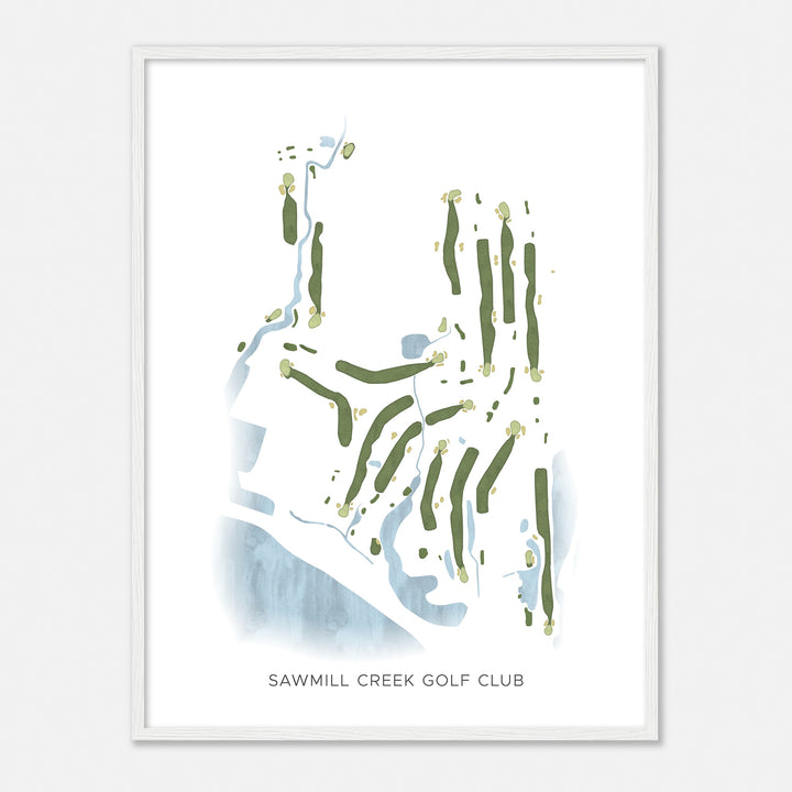 Print of Sawmill Creek Golf Club Modern Map