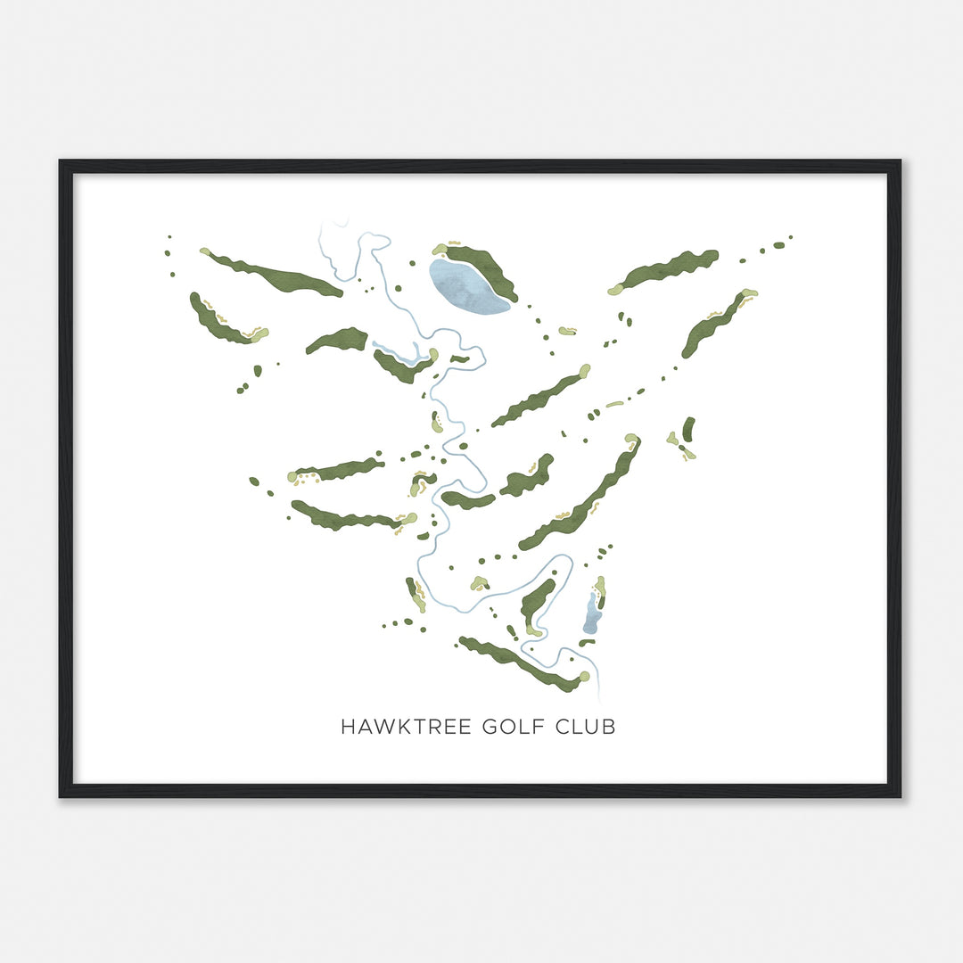 Print of Hawktree Golf Club Modern Map