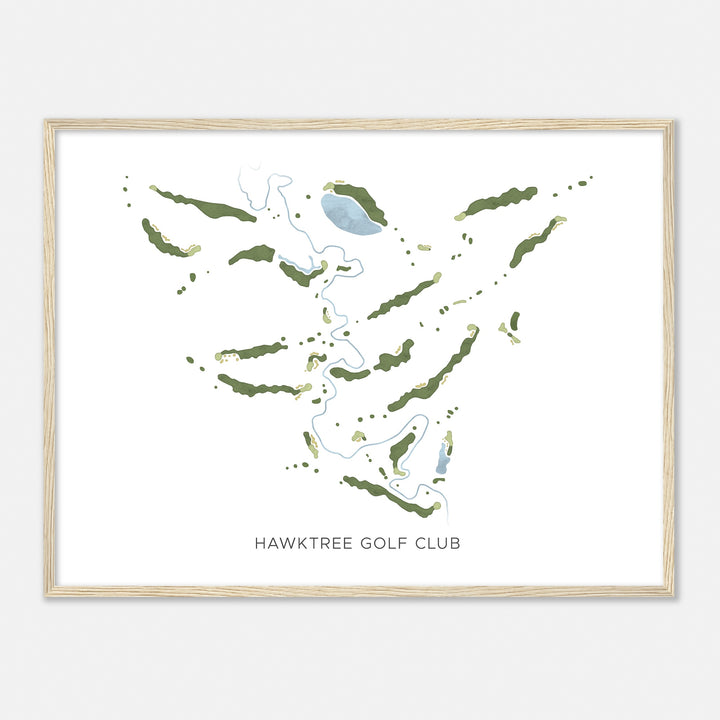 Print of Hawktree Golf Club Modern Map