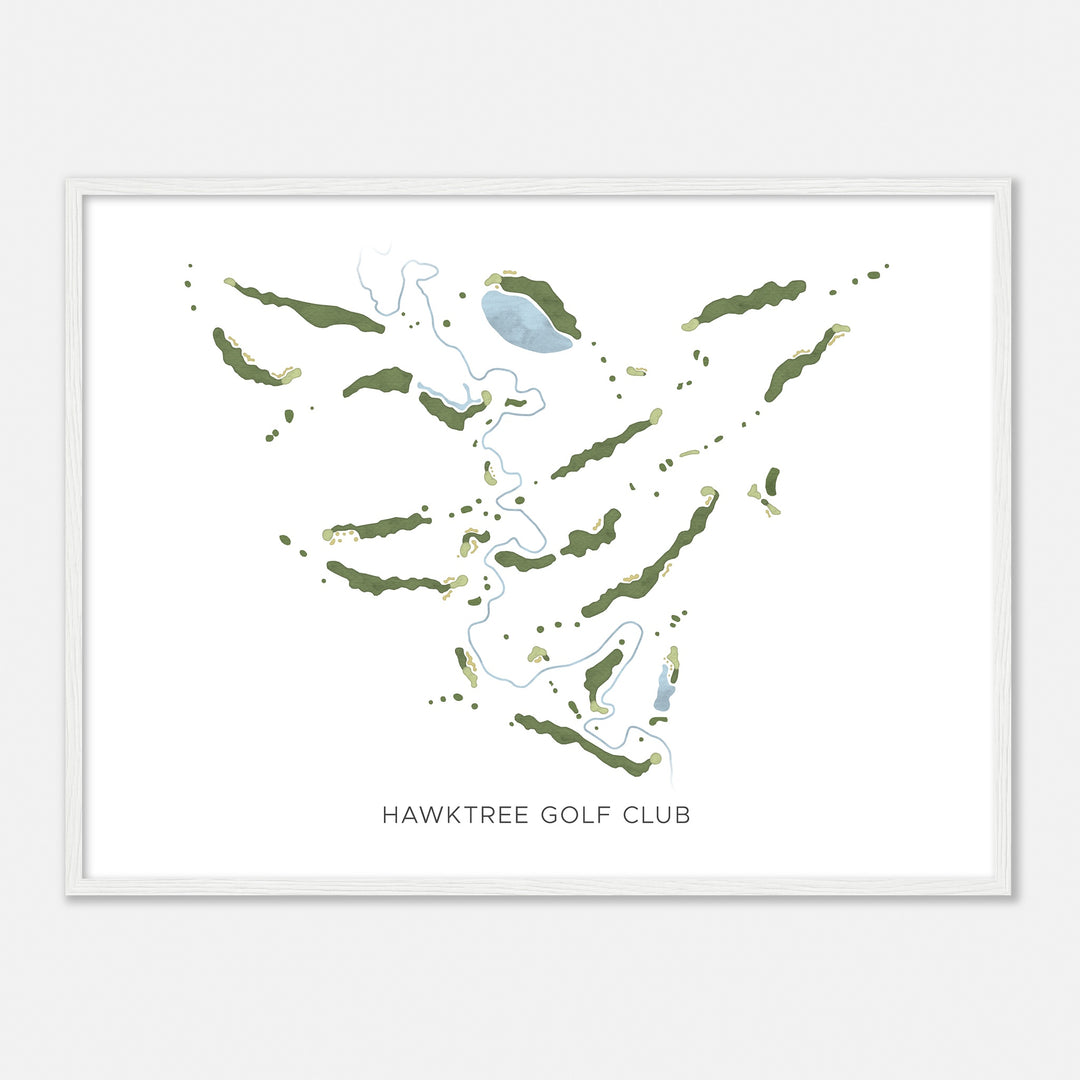 Print of Hawktree Golf Club Modern Map