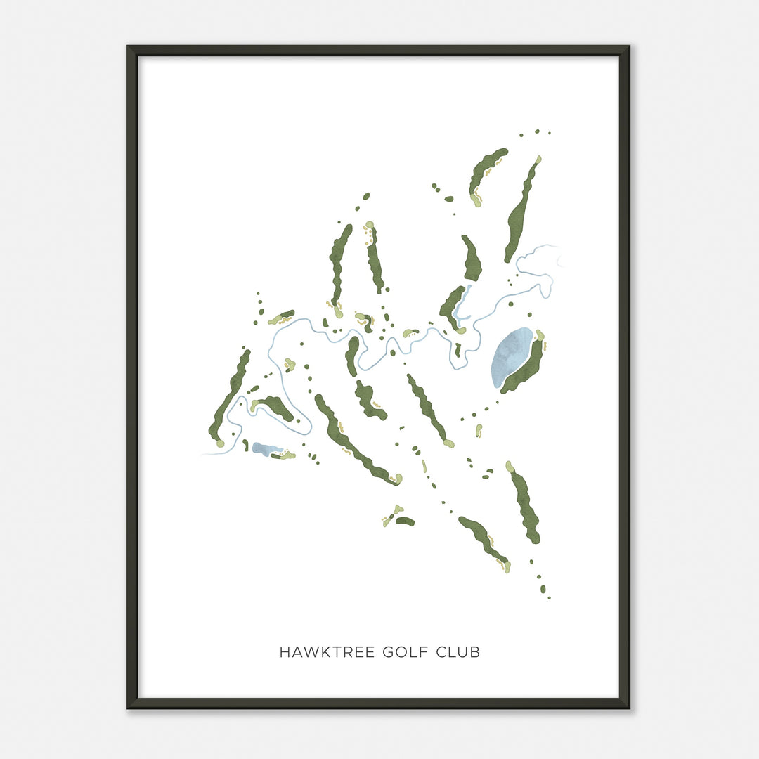 Print of Hawktree Golf Club Modern Map