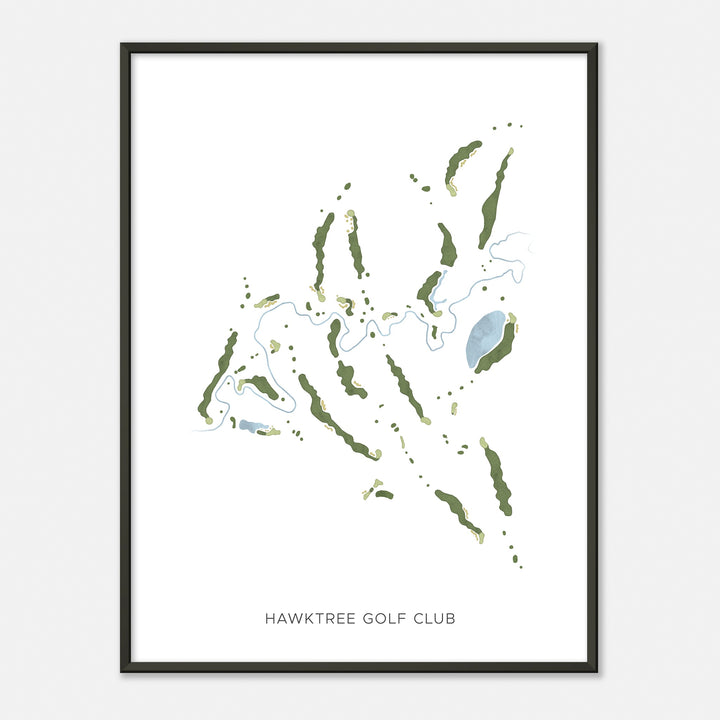 Print of Hawktree Golf Club Modern Map