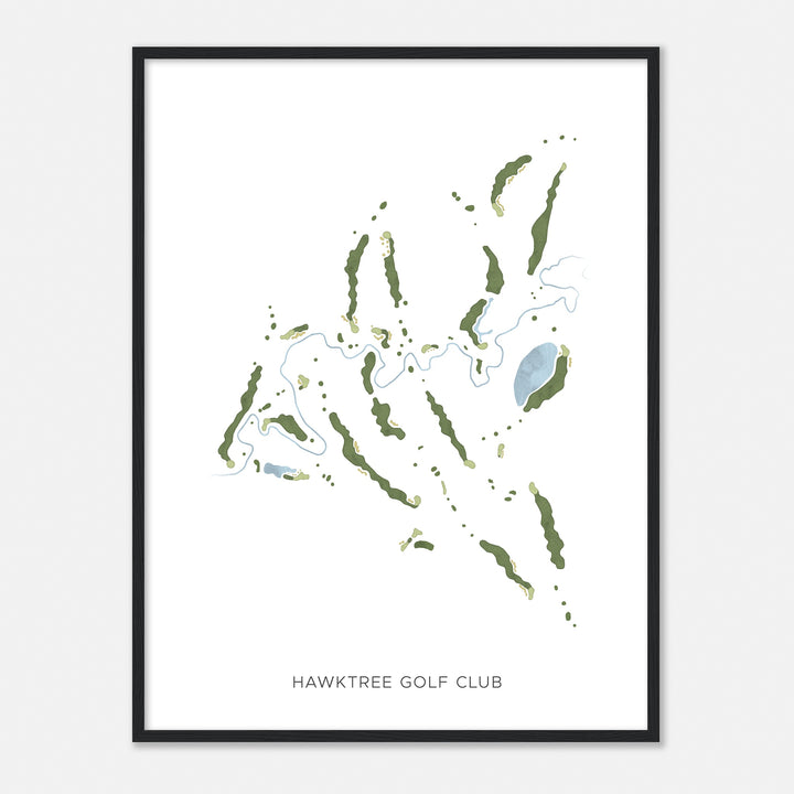 Print of Hawktree Golf Club Modern Map