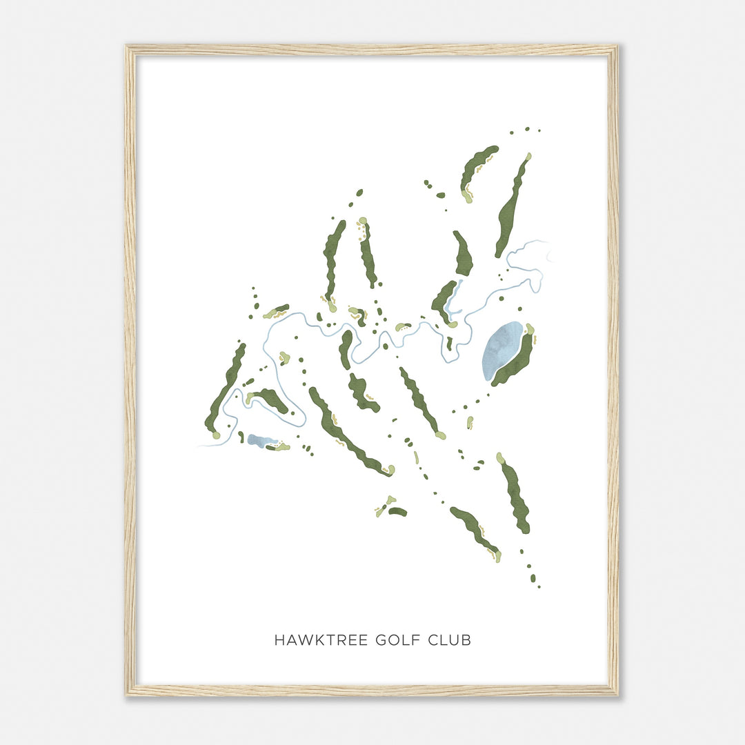 Print of Hawktree Golf Club Modern Map