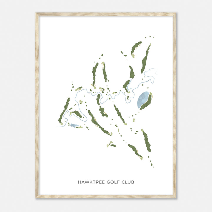 Print of Hawktree Golf Club Modern Map