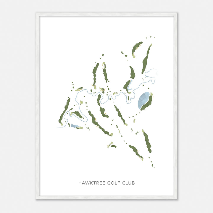 Print of Hawktree Golf Club Modern Map