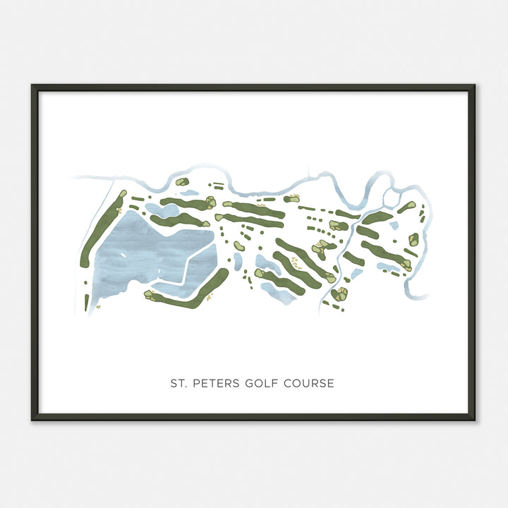 Print of St. Peters Golf Course Modern Map