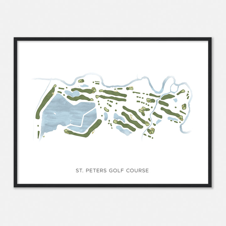 Print of St. Peters Golf Course Modern Map