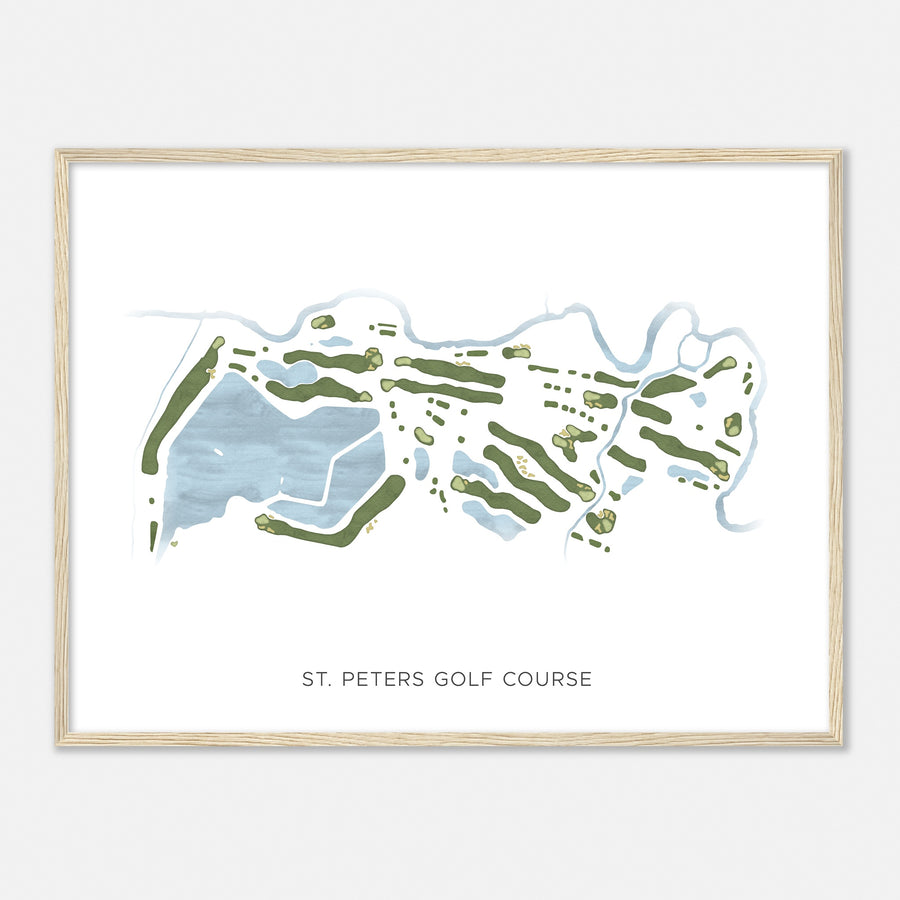 Print of St. Peters Golf Course Modern Map