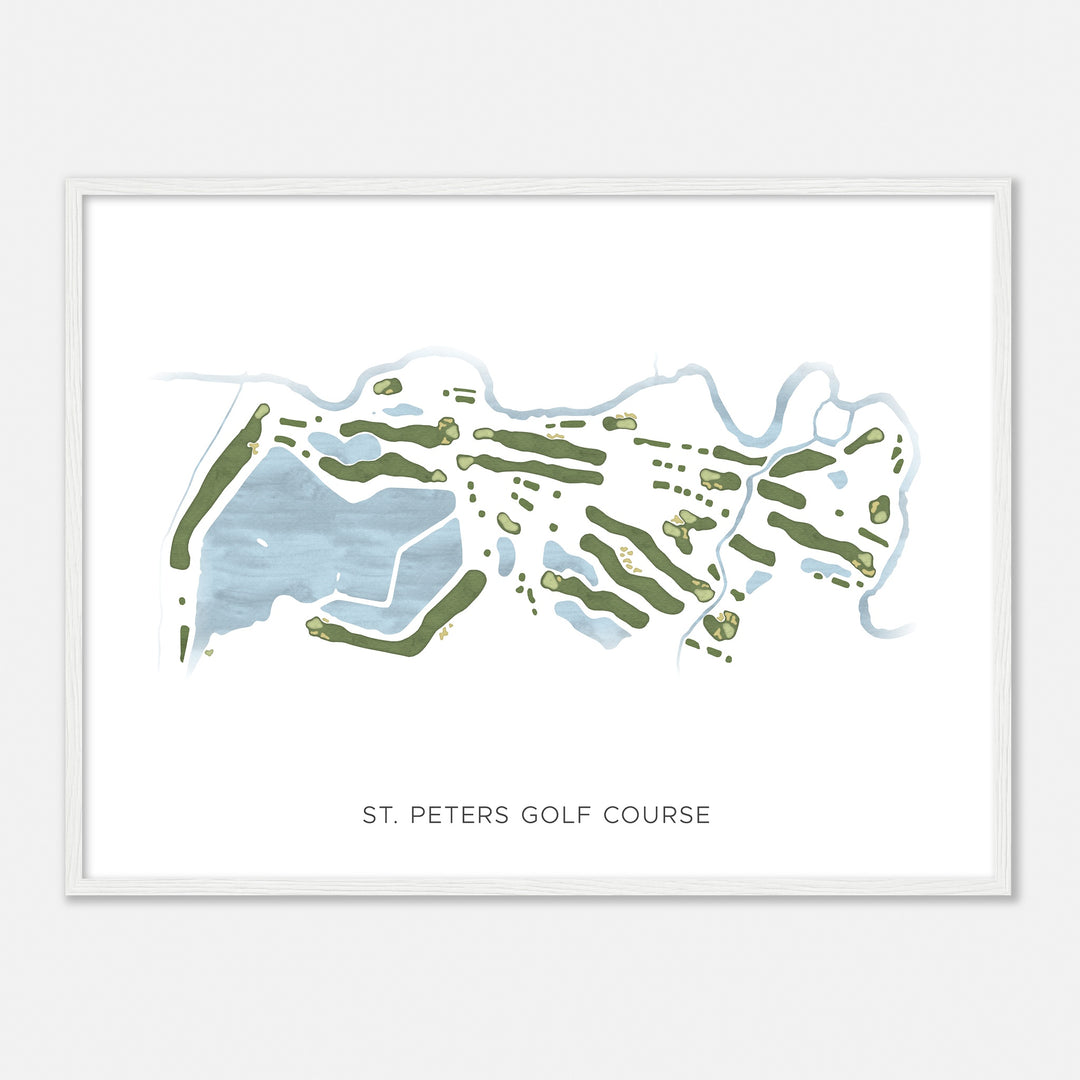 Print of St. Peters Golf Course Modern Map