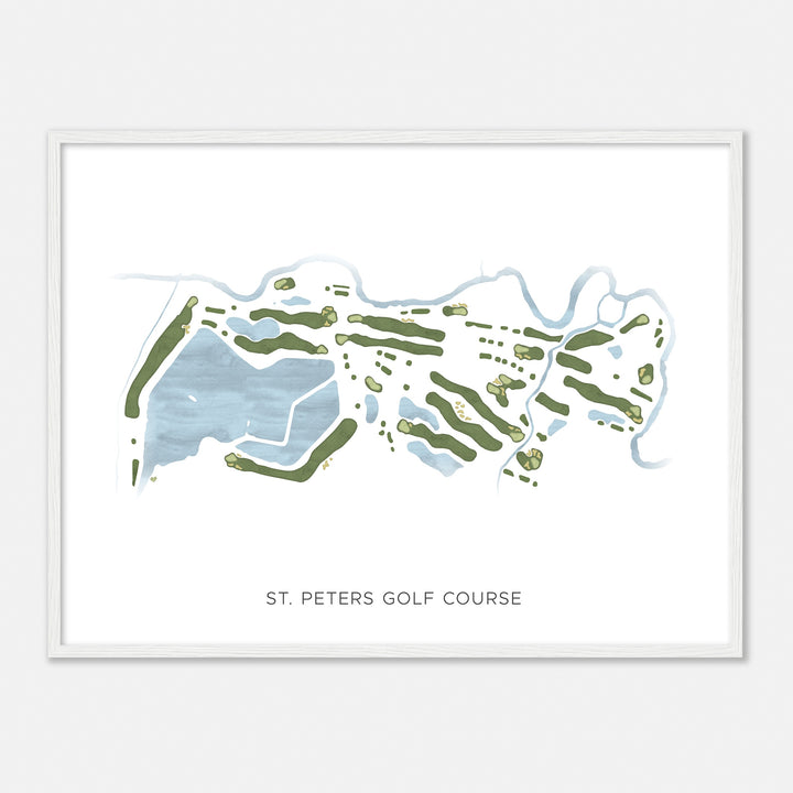 Print of St. Peters Golf Course Modern Map