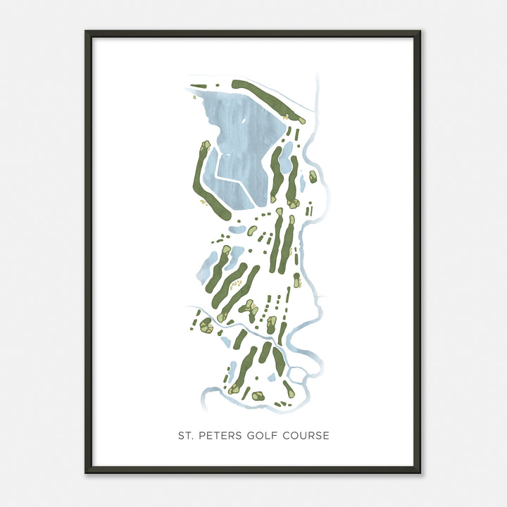 Print of St. Peters Golf Course Modern Map