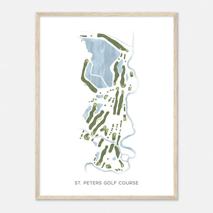 Print of St. Peters Golf Course Modern Map