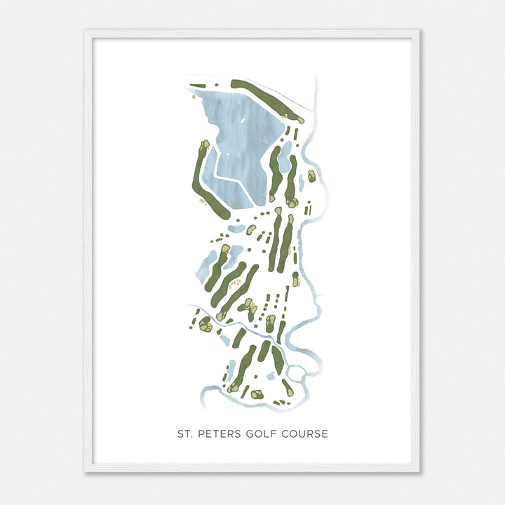 Print of St. Peters Golf Course Modern Map