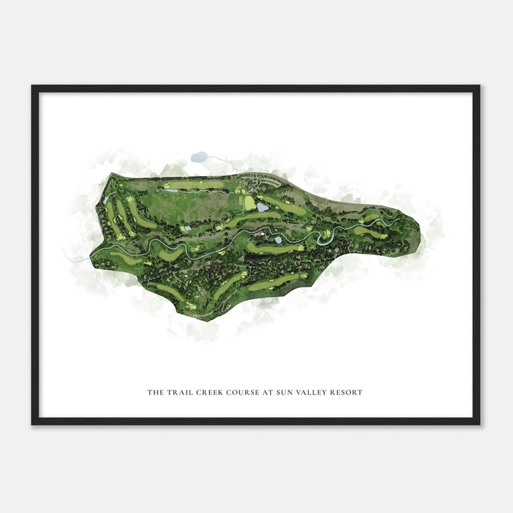 Print of The Trail Creek Course At Sun Valley Resort Classic Map