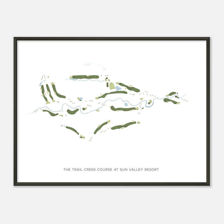 Print of The Trail Creek Course At Sun Valley Resort Modern Map