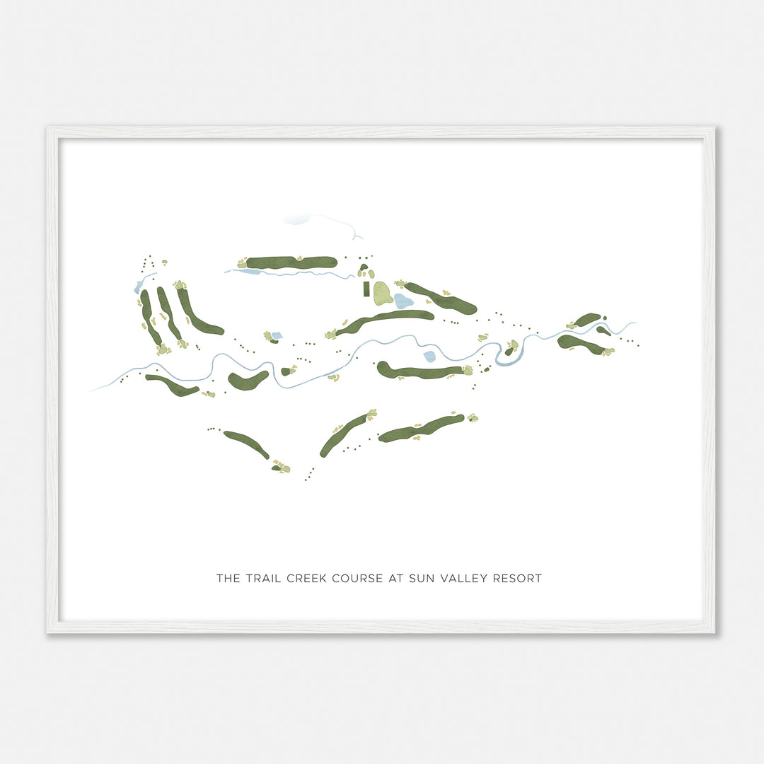 Print of The Trail Creek Course At Sun Valley Resort Modern Map