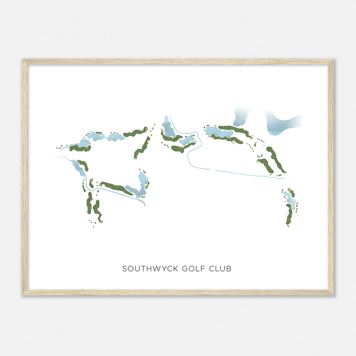 Print of Southwyck Golf Club Modern Map