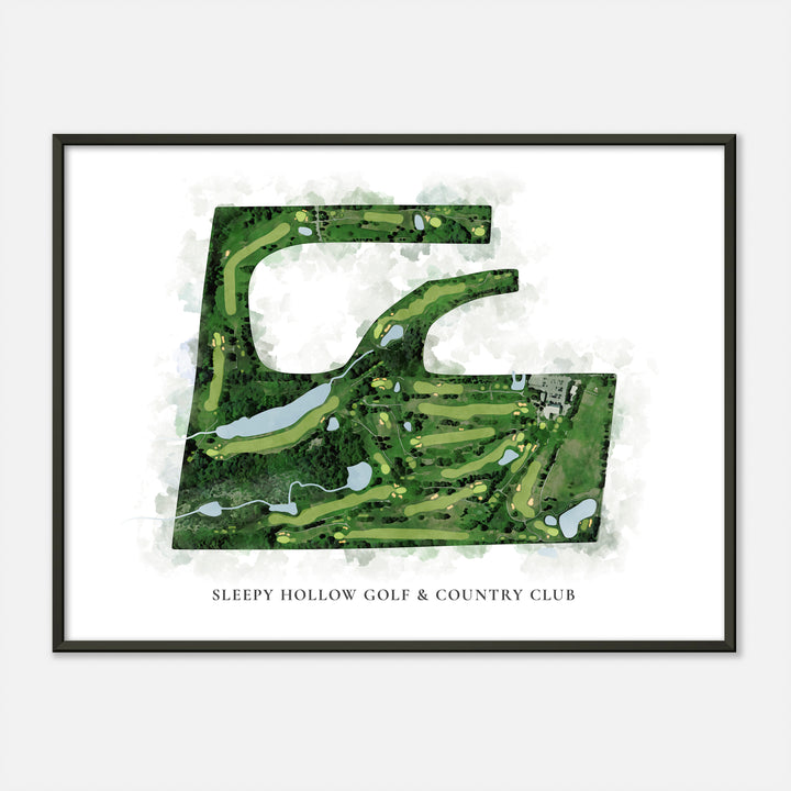 Print of Sleepy Hollow Golf & Country Club Classic Map
