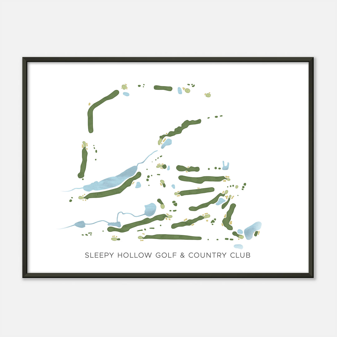 Print of Sleepy Hollow Golf & Country Club Modern Map