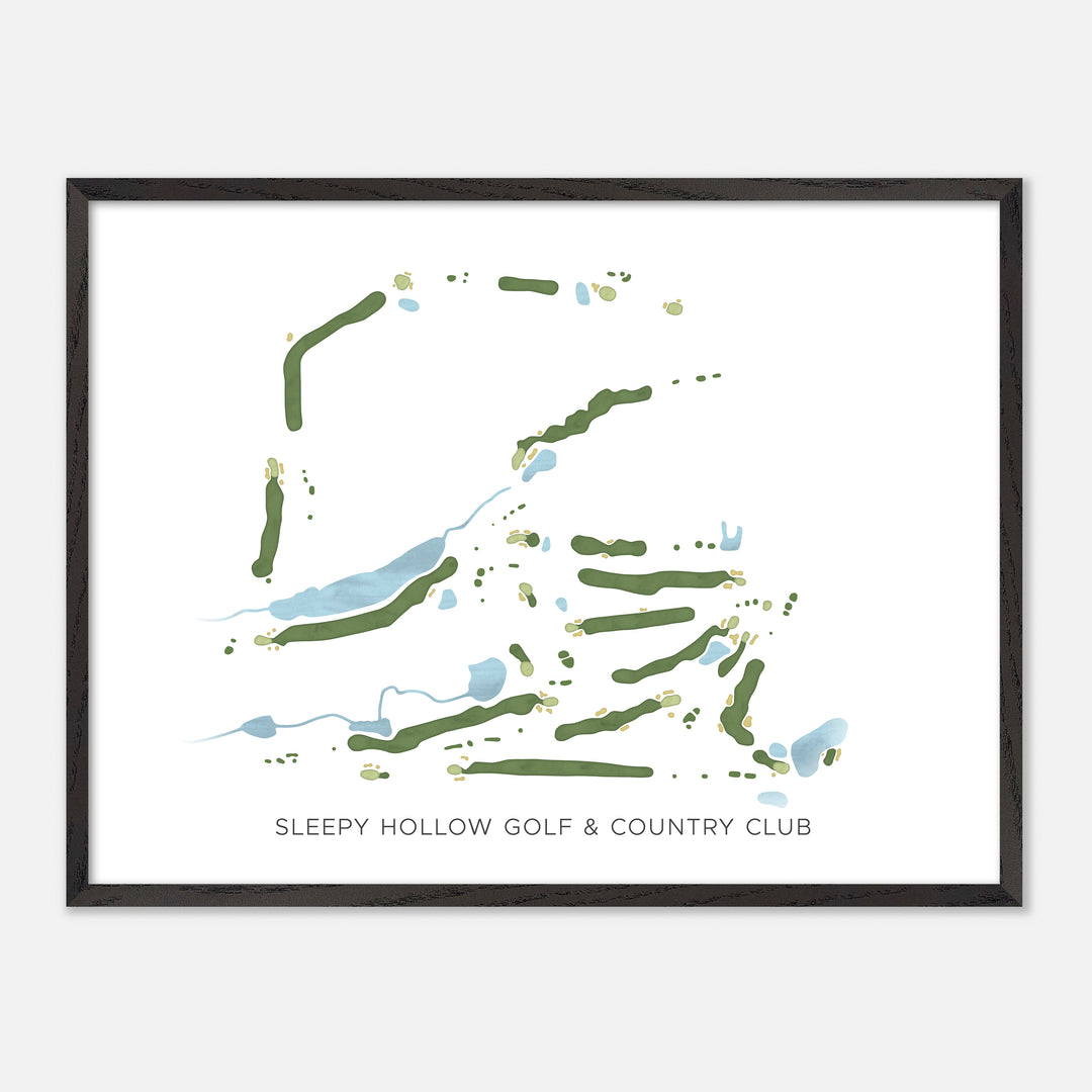 Print of Sleepy Hollow Golf & Country Club Modern Map