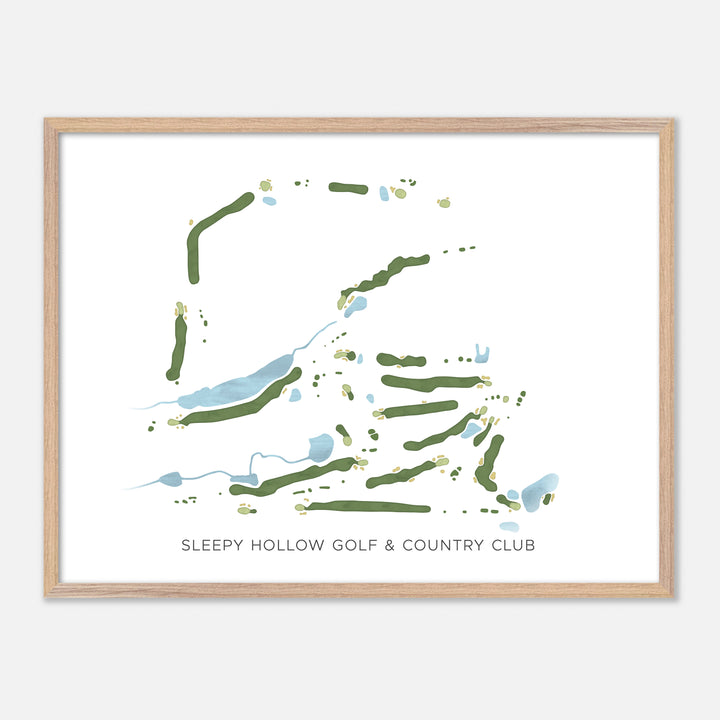 Print of Sleepy Hollow Golf & Country Club Modern Map