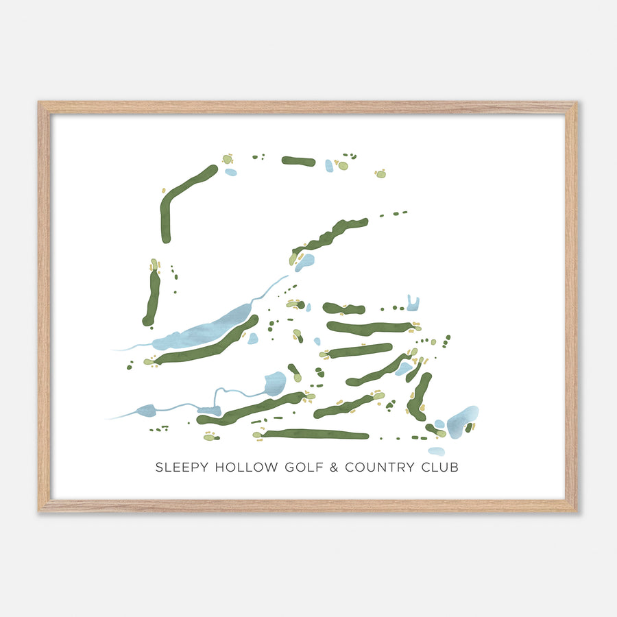 Print of Sleepy Hollow Golf & Country Club Modern Map