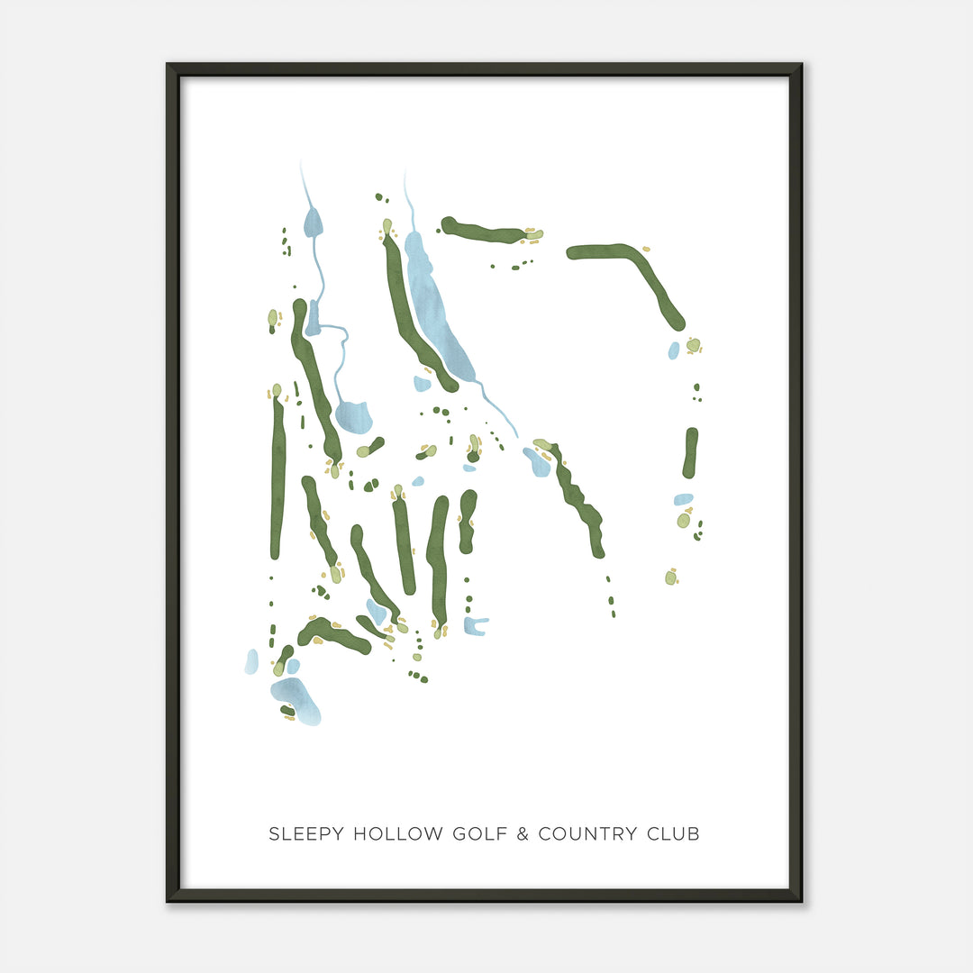 Print of Sleepy Hollow Golf & Country Club Modern Map