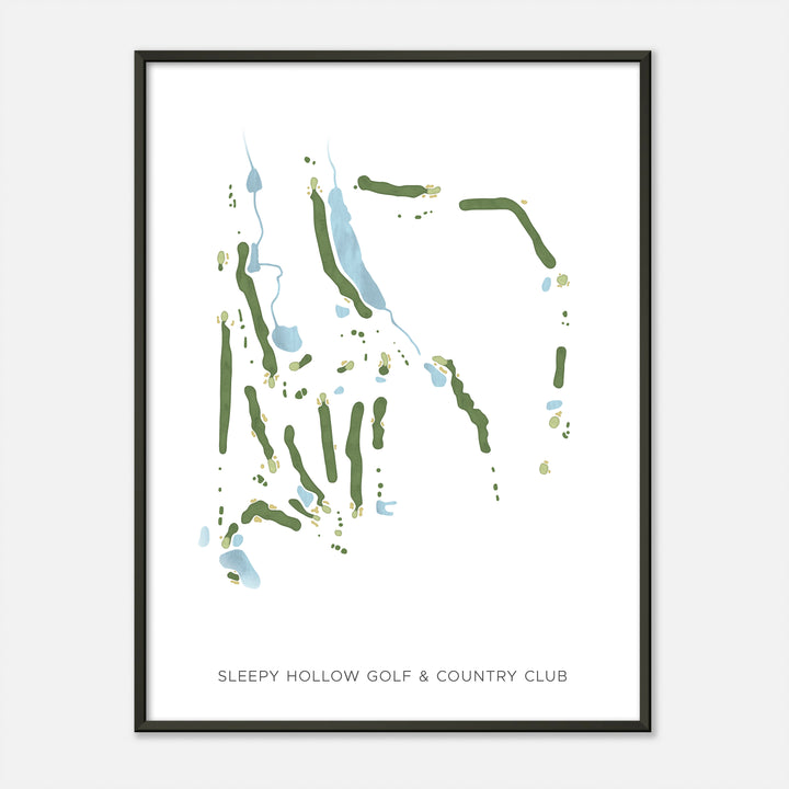 Print of Sleepy Hollow Golf & Country Club Modern Map