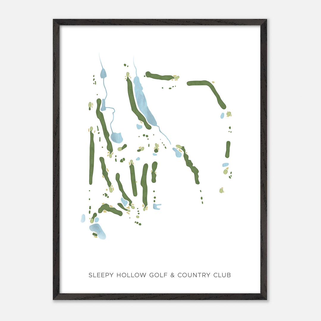 Print of Sleepy Hollow Golf & Country Club Modern Map