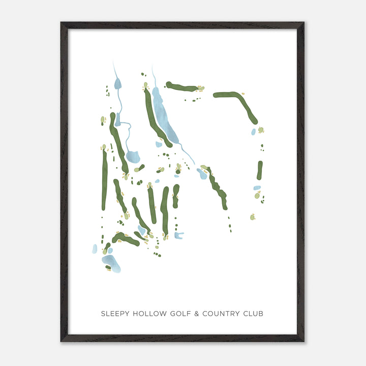 Print of Sleepy Hollow Golf & Country Club Modern Map