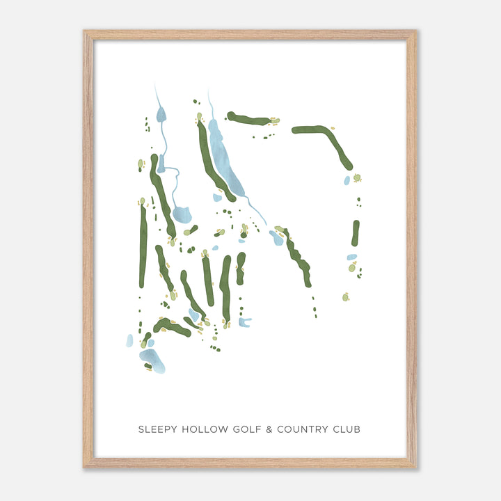 Print of Sleepy Hollow Golf & Country Club Modern Map