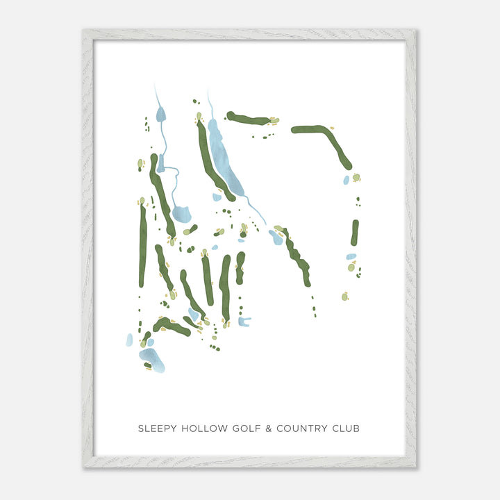 Print of Sleepy Hollow Golf & Country Club Modern Map