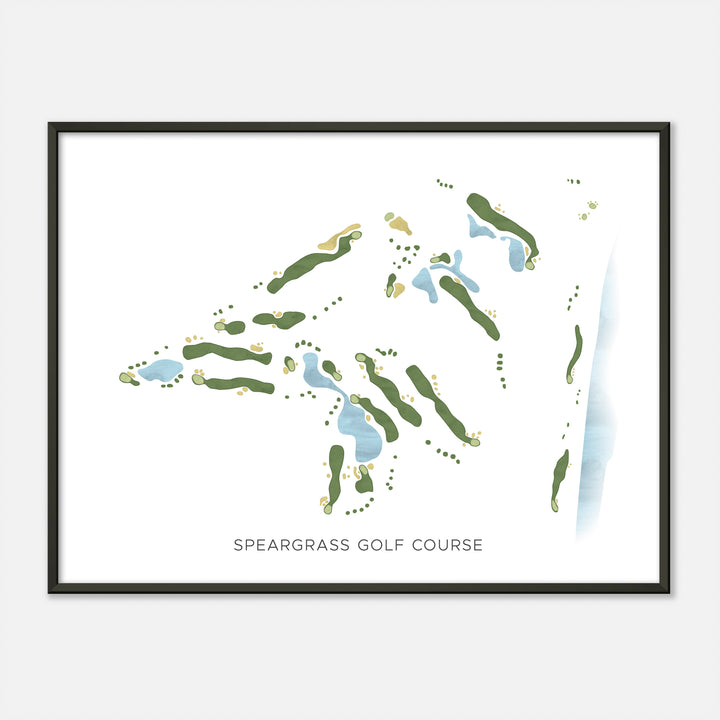Print of Speargrass Golf Course Modern Map