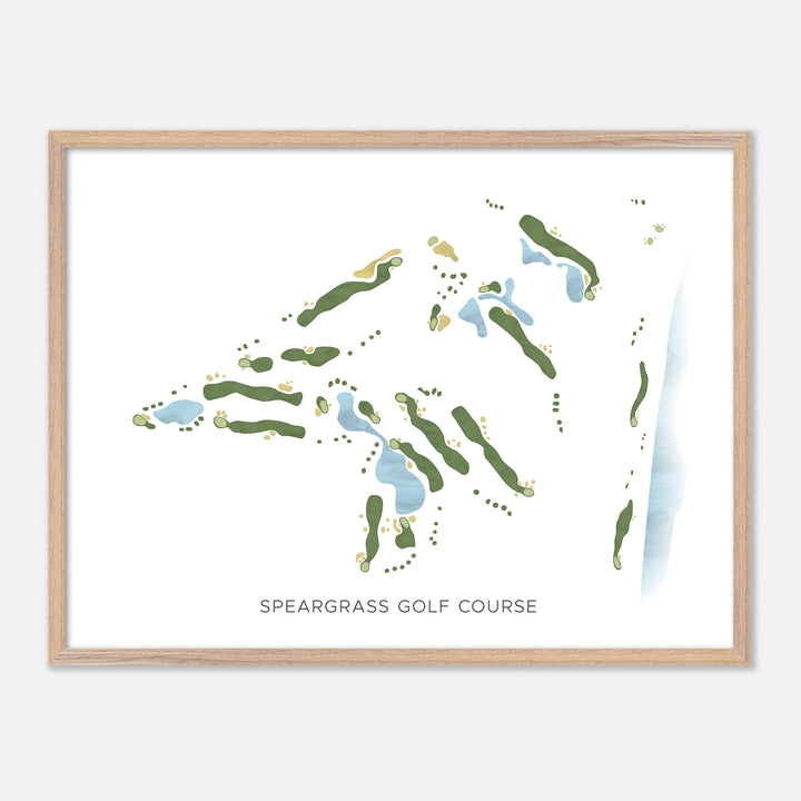 Print of Speargrass Golf Course Modern Map