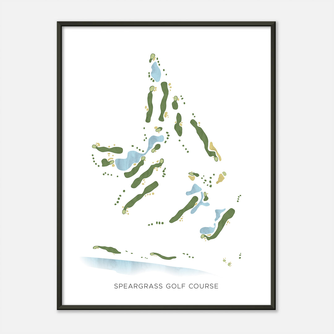 Print of Speargrass Golf Course Modern Map