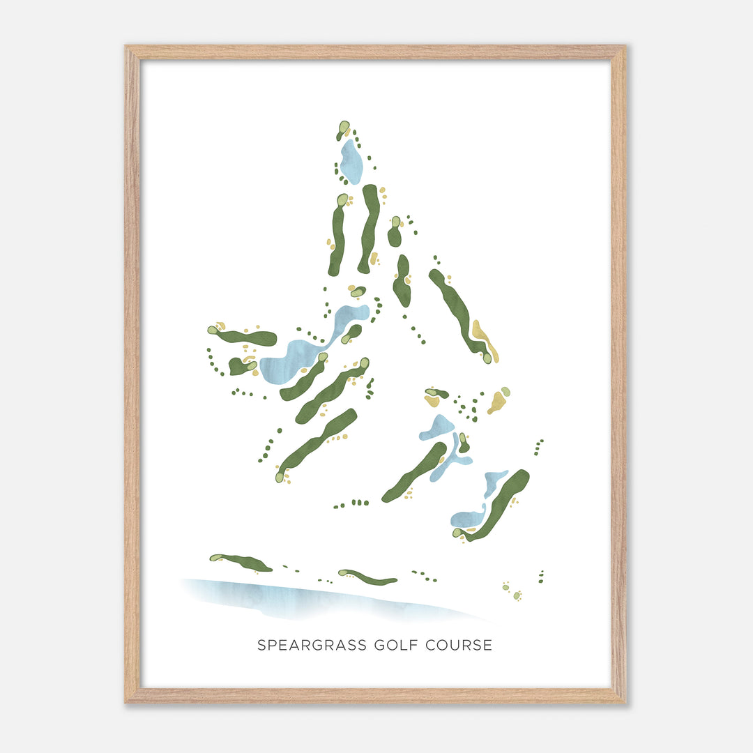 Print of Speargrass Golf Course Modern Map