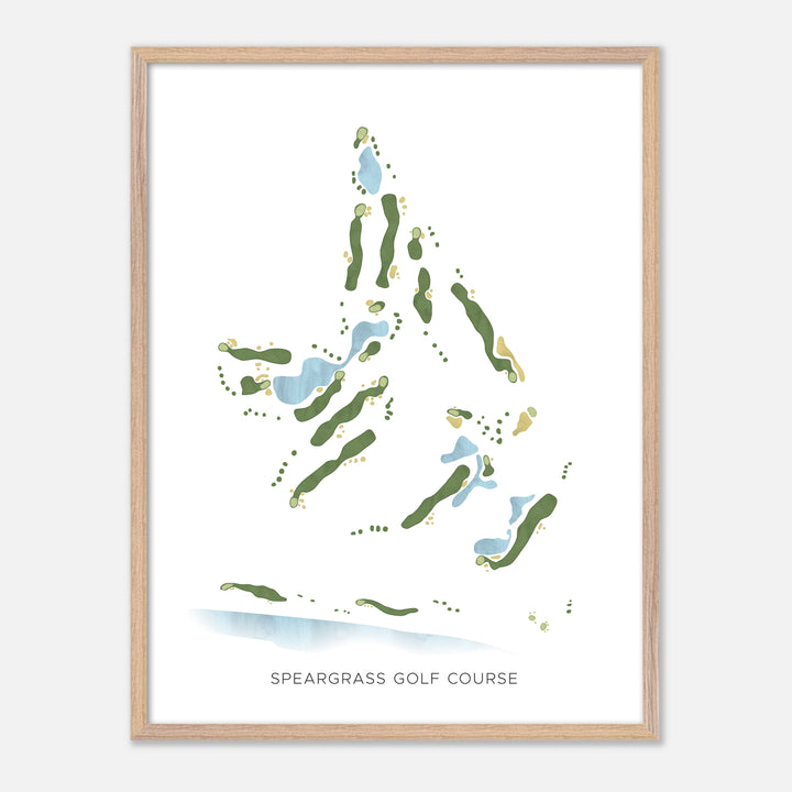 Print of Speargrass Golf Course Modern Map