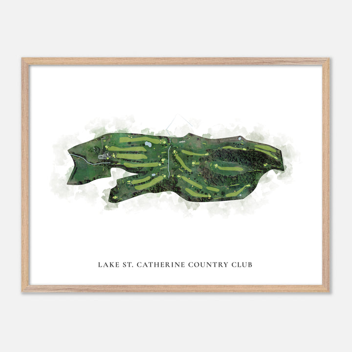 Print of Lake St. Catherine Country Club Classic Map