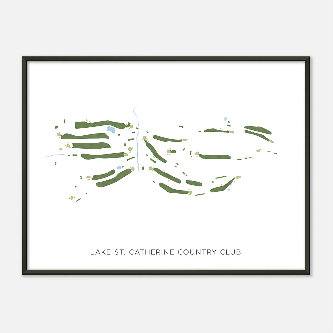 Print of Lake St. Catherine Country Club Modern Map