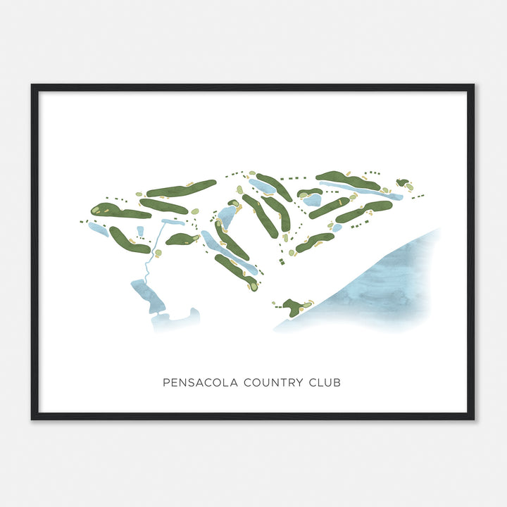 Print of Pensacola Country Club Modern Map