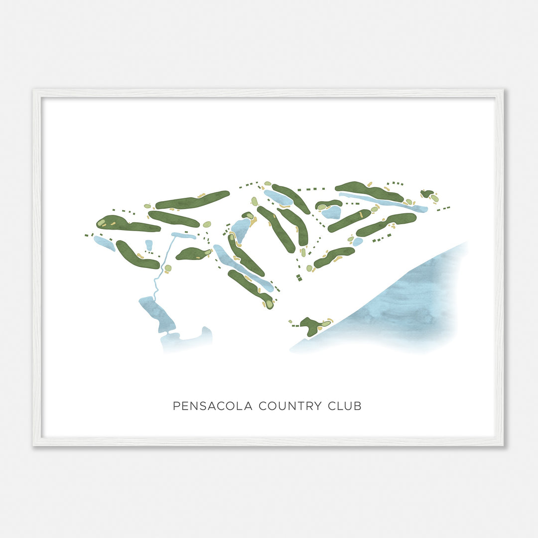 Print of Pensacola Country Club Modern Map