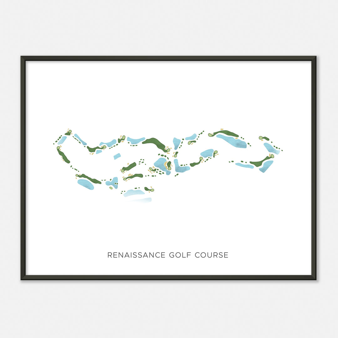 Print of Renaissance Golf Course Modern Map