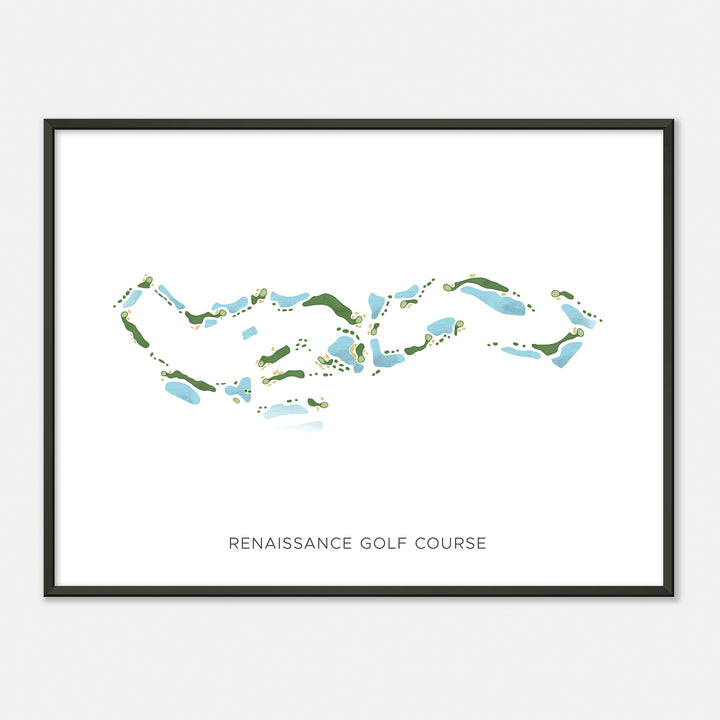 Print of Renaissance Golf Course Modern Map