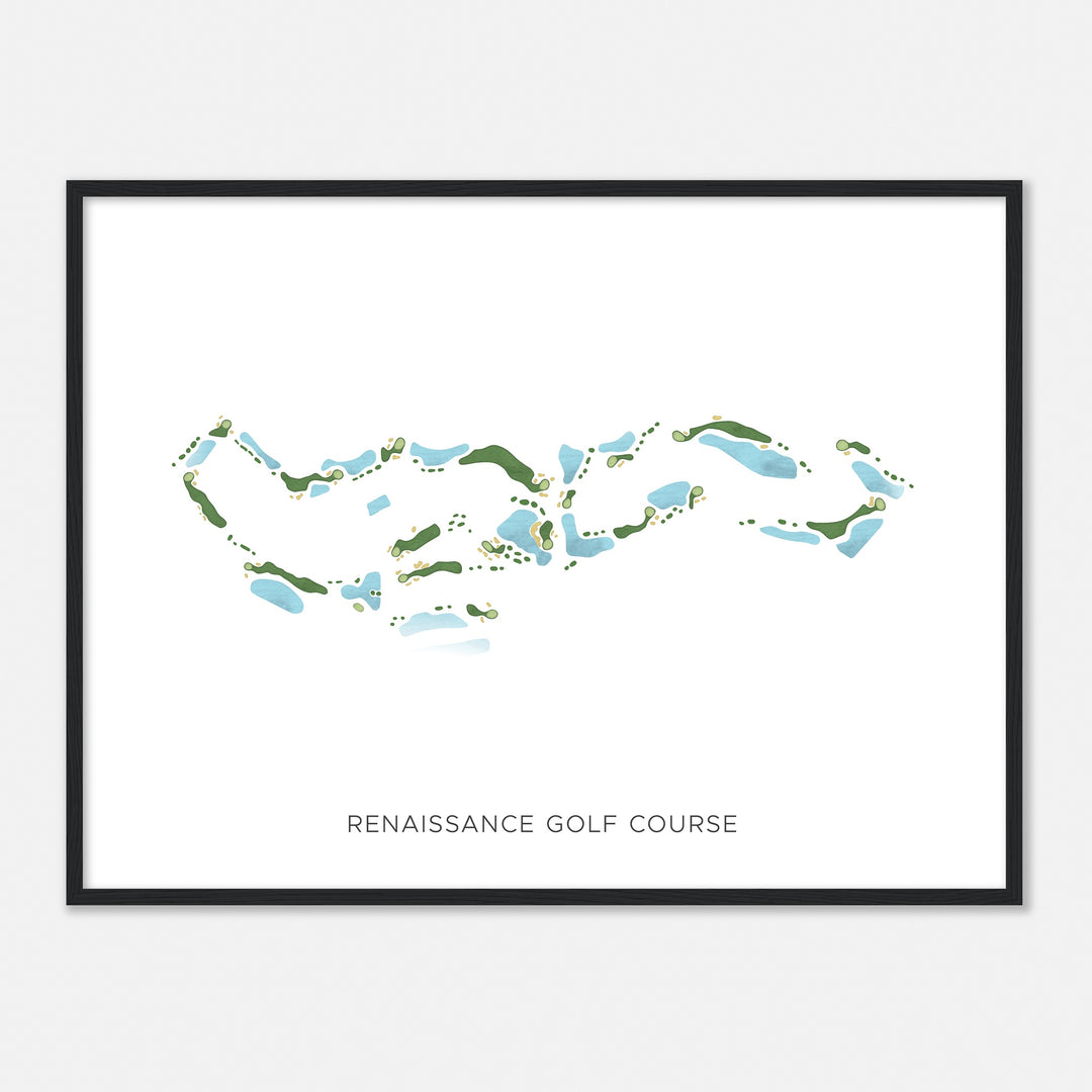 Print of Renaissance Golf Course Modern Map