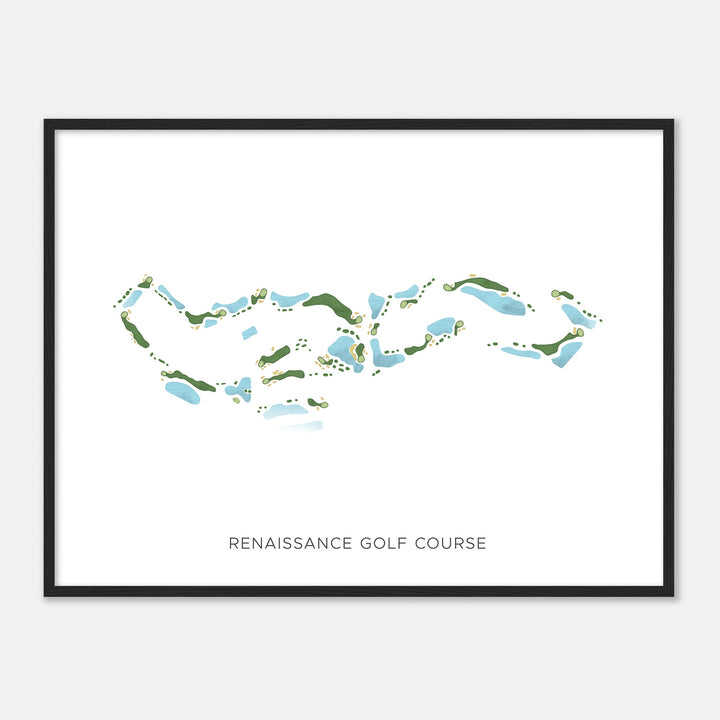 Print of Renaissance Golf Course Modern Map