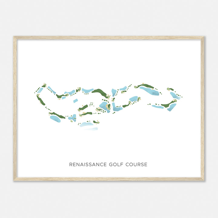 Print of Renaissance Golf Course Modern Map