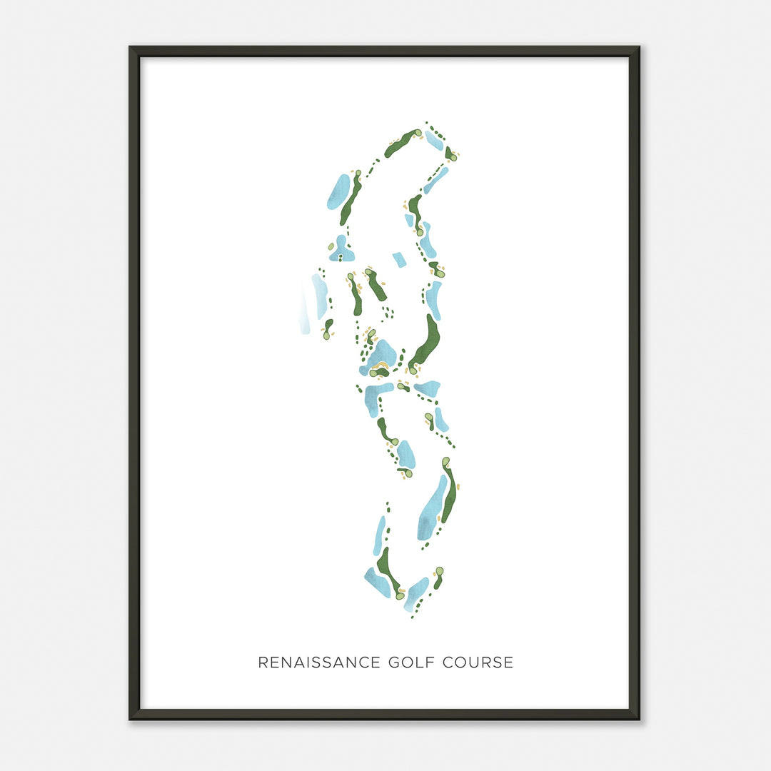 Print of Renaissance Golf Course Modern Map