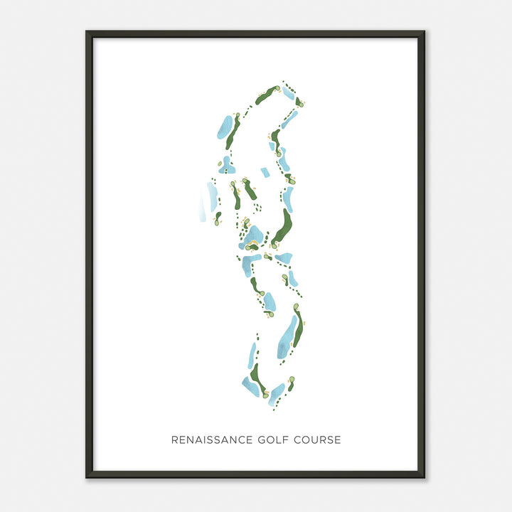 Print of Renaissance Golf Course Modern Map